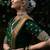 Green soft silk blend banarasi jacuard work designer party wear saree with unstitched blouse piece
