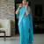 Sky blue soft silk blend banarasi jacuard work designer party wear saree with unstitched blouse piece