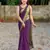 Purple silk blend banarasi saree with unstitched blouse piece