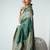 Green soft silk blend banarasi jacuard work designer party wear saree with unstitched blouse piece