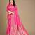 Pink soft silk blend banarasi jacuard work designer party wear saree with unstitched blouse piece