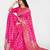 Pink soft silk blend banarasi jacuard work designer party wear saree with unstitched blouse piece