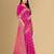 Pink soft silk blend banarasi jacuard work designer party wear saree with unstitched blouse piece
