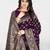 Wine soft silk blend banarasi jacuard work designer party wear saree with unstitched blouse piece