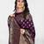 Wine soft silk blend banarasi jacuard work designer party wear saree with unstitched blouse piece