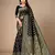 Black soft silk blend banarasi jacuard work designer party wear saree with unstitched blouse piece