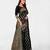 Black soft silk blend banarasi jacuard work designer party wear saree with unstitched blouse piece