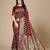 Maroon soft silk blend banarasi jacuard work designer party wear saree with unstitched blouse piece