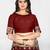 Maroon soft silk blend banarasi jacuard work designer party wear saree with unstitched blouse piece