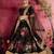 black floral printed lehenga choli