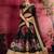 black floral printed lehenga choli