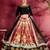 cream floral lehenga with black choli set