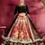 cream floral lehenga with black choli set