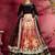 cream floral lehenga with black choli set