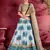 white and blue designer lehenga choli set