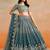 Teal Green Embroidered Lehenga