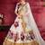 white floral bridal style lehenga choli set