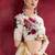 white floral bridal style lehenga choli set