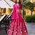 pink heavy embroidered bridal lehenga choli set