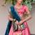 pink and teal designer lehenga choli set