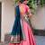 pink and teal designer lehenga choli set