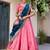 pink and teal designer lehenga choli set