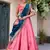 pink and teal designer lehenga choli set