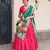 rani-pink and teal designer lehenga choli set