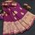 Purple soft silk blend banarasi jacuard work designer party wear saree with unstitched blouse piece