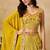 yellow embroidered designer lehenga choli set