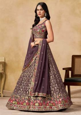 light purple designer embroidered lehenga 3