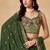 green embroidered bridal lehenga choli set
