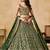 green embroidered bridal lehenga choli set