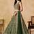 green embroidered bridal lehenga choli set