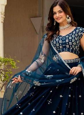 blue mirror work lehenga cholis et 2
