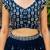 blue mirror work lehenga cholis et
