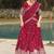 burgandy embroidered lehenga choli set