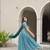 sky blue embroidered lehenga choli set