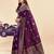 Purple soft silk blend banarasi jacuard work designer party wear saree with unstitched blouse piece