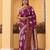 Purple soft silk blend banarasi jacuard work designer party wear saree with unstitched blouse piece