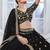 black and gold traditional lehenga choli set