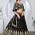 black and gold traditional lehenga choli set
