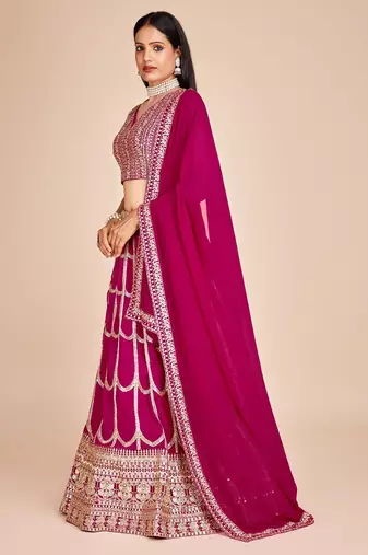 rani-pink designer lehenga choli set