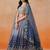 grey bridal style lehenga choli set 