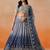 grey bridal style lehenga choli set 