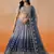 grey bridal style lehenga choli set 