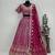 pink bridal style lehenga choli set 