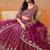 pink bridal style lehenga choli set 