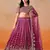 pink bridal style lehenga choli set 