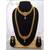 Traditional gold ball combo necklace set long haram with choker and matching earrings
